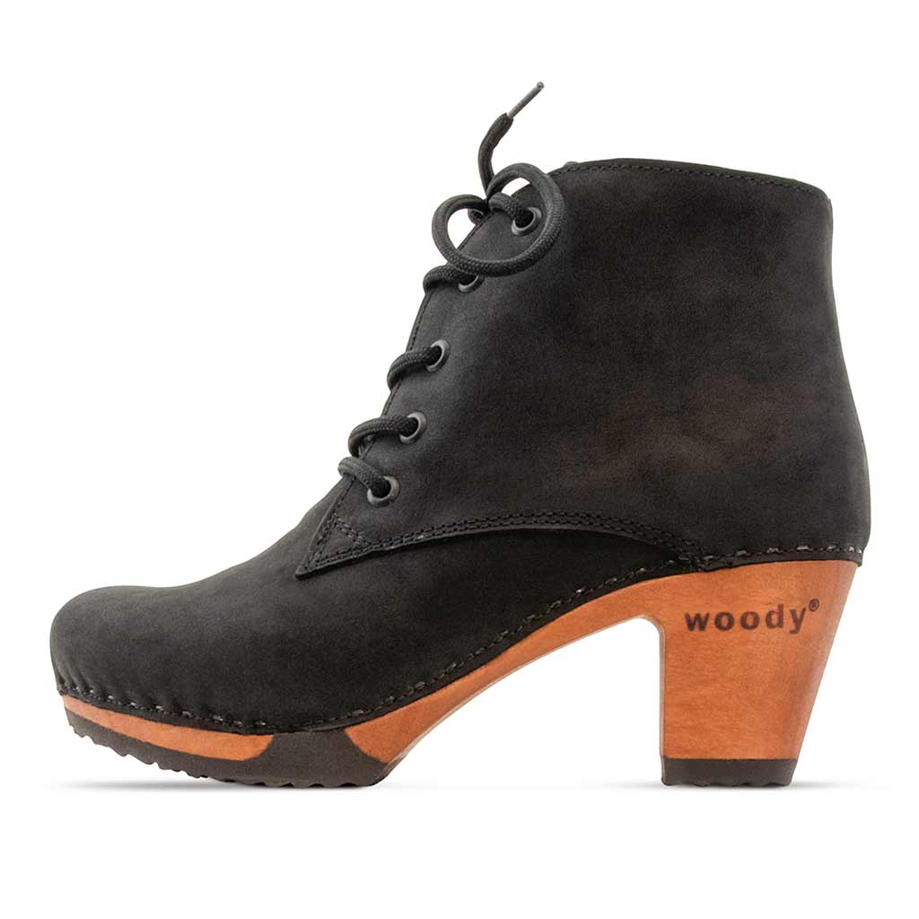 Leather Clog Clog Ankle Booties Nora – Clog Ankle Boot With