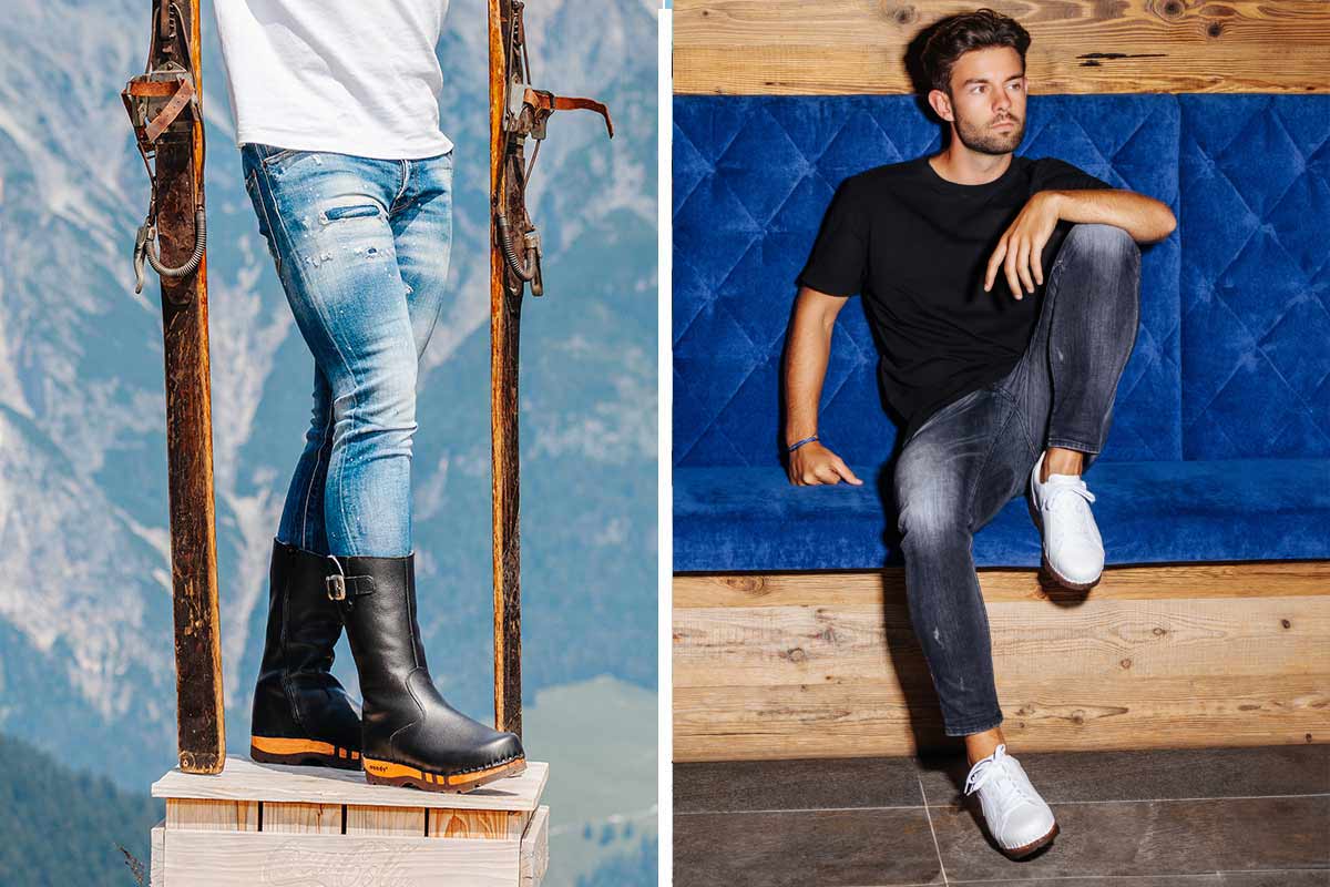 Herren Ganzjahres Clogs, Holzclog bestellen. Holzschuhe, Holz Clog kaufen. Holz Schuhe bestellen, Schuhe mit biegsamer Holzsohle. Sabots, Mulen, Klompen, Clogs bestellen, Holzclogs, Woody Schuhe Österreich. Schuhe mit Holzsohle. Holz Schuhe kaufen.