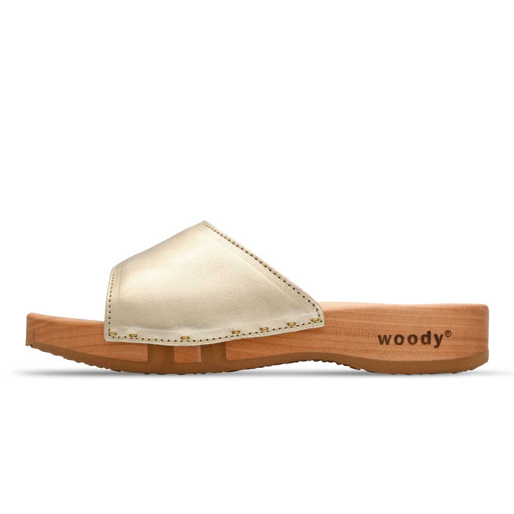 Woody Damen Heidi Holzschuh - Bequeme Pantolette Mit Flexibler Holzsohle