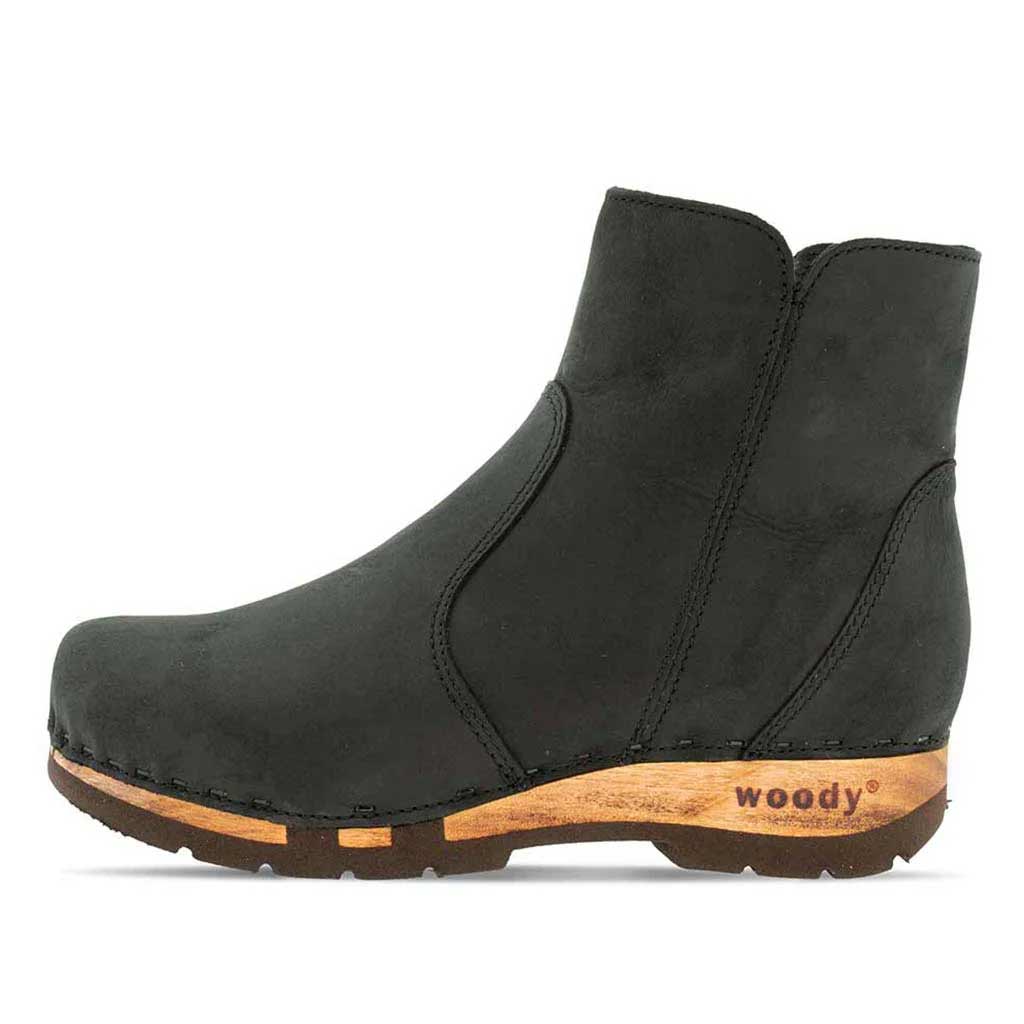 Olga – Women's Clog Ankle Boots, flexible wooden sole woody®