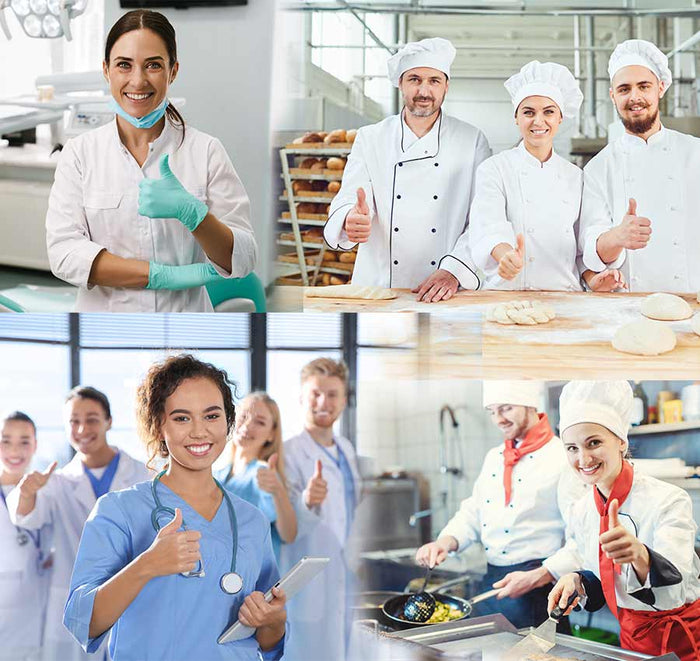 weisse Holzclogs kaufen. OP Schwestern Schuhe, Krankenschwestern Schuhe, Holzschuhe in weiss bestellen.