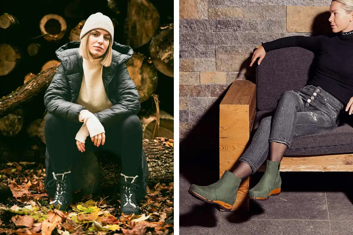 Winterschuhe Holzclogs, Winter Clogs, Gefütterte Clogs. Winterschuhe mit Holzsohle. Holzschuhe, Holz Clog kaufen. Holz Schuhe bestellen, Schuhe mit biegsamer Holzsohle. Sabots, Mulen, Klompen, Clogs bestellen, Holzclogs, Woody Schuhe Österreich. Schuhe mit Holzsohle. Holz Schuhe kaufen.