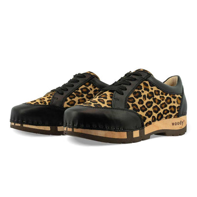 [Leopard-Schwarz] Clogs Damen Sneaker Mary Schwarz Leopard Damenclogs Sneakers woody. mary-farbe: leopard (print)-schwarz_sneaker-damen-woody-holzschuhe