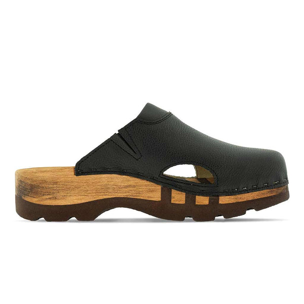 Clogs Damen und Herren Lissabon Unisex Clogs schwarze Farbe lissabon, arbeits-clogs unisex und biegsamer nachhaltiger holzsohle, farbe: schwarz, holzclogs woody, woody schuhe, woody shoes, handgemachte holzschuhe aus österreich, kärnten