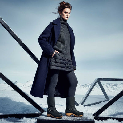 [Nero] leni, clog schlupfstiefel damen mit biegsamer nachhaltiger holzsohle, holzclogs woody, woody schuhe, woody shoes, handgemachte holzschuhe aus österreich, kärnten, farbe: nero (schwarz)