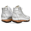 Roxy Clogs Damen Sneaker Silber von woody Schuhe. Clogs Damen, Damensneaker. roxy, clog sneakers für damen mit hohem schaft und biegsamer nachhaltiger holzsohle, farbe: silber (glattleder), holzclogs woody, woody schuhe, woody shoes, handgemachte holzschuhe aus österreich, kärnten