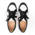 abby, clog sneakers damen mit biegsamer nachhaltiger holzsohle, farbe: schwarz-weiss (Glattleder), holzclogs woody, woody schuhe, woody shoes, handgemachte holzschuhe aus österreich, kärnten