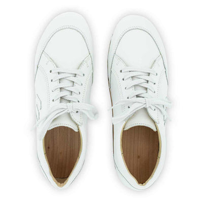 [Weiss] abby, clog sneakers damen mit biegsamer nachhaltiger holzsohle, farbe: weiss Uni, holzclogs woody, woody schuhe, woody shoes, handgemachte holzschuhe aus österreich, kärnten
