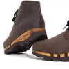 adam - clogs herren ankle boot stiefel gefüttert. winterstiefelette herren clogs, gefütterte holzclogs. woody holzschuhe gefüttert. winter schuhe holzclog, holzschuhe, woody schuhe, holz schuhe, holzclogs fell kaufen, farbe: caffe (dunkelbraun)