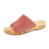 anja-farbe: flamingo_clogs pantoletten damen mit biegsamer nachhaltiger weidenholzsohle, holzclogs woody, woody schuhe, woody shoes, handgemachte holzschuhe aus österreich, kärnten