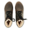 anne, clog ankle boot damen mit biegsamer nachhaltiger holzsohle, farbe: caffe-braun holzclogs woody, woody schuhe, woody shoes, handgemachte holzschuhe aus österreich, kärnten