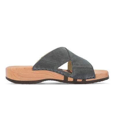 carlo - biegsamer nachhaltiger holzsohle, der bestseller, holzclogs woody, woody schuhe, woody shoes, handgemachte holzschuhe aus österreich, kärnten, farbe: bleir (Blei-Grau)