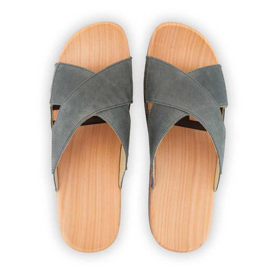 carlo - biegsamer nachhaltiger holzsohle, der bestseller, holzclogs woody, woody schuhe, woody shoes, handgemachte holzschuhe aus österreich, kärnten, farbe: bleir (Blei-Grau)