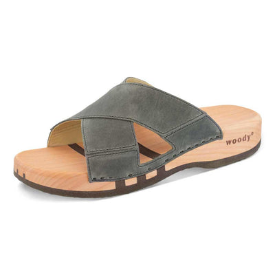 carlo - biegsamer nachhaltiger holzsohle, der bestseller, holzclogs woody, woody schuhe, woody shoes, handgemachte holzschuhe aus österreich, kärnten, farbe: bleir (Blei-Grau)