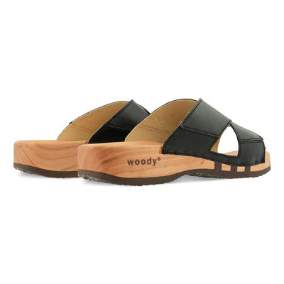 carlo - biegsamer nachhaltiger holzsohle, der bestseller, holzclogs woody, woody schuhe, woody shoes, handgemachte holzschuhe aus österreich, kärnten, farbe: schwarz