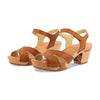 [Safor] carmen, farbe: safor (brau)_clogs sandalen damen mit biegsamer nachhaltiger weidenholzsohle und knöchelriemchen, holzclogs woody, woody schuhe, woody shoes, handgemachte holzschuhe aus österreich, kärnten