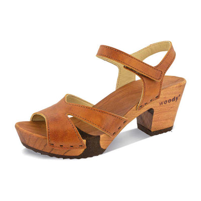 [Safor] carmen, farbe: safor (brau)_clogs sandalen damen mit biegsamer nachhaltiger weidenholzsohle und knöchelriemchen, holzclogs woody, woody schuhe, woody shoes, handgemachte holzschuhe aus österreich, kärnten