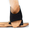 Cherin – elegante Damen Clog Pantolette mit biegsamer Sohle – Farbe: Glitzernd in Schwarz