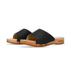 Cherin – elegante Damen Clog Pantolette mit biegsamer Sohle – Farbe: Glitzernd in Schwarz