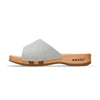 Cherin – elegante Damen Clog Pantolette mit biegsamer Sohle – Farbe: Glitzernd in Silber