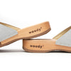 Cherin – elegante Damen Clog Pantolette mit biegsamer Sohle – Farbe: Glitzernd in Silber