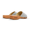 Cherin – elegante Damen Clog Pantolette mit biegsamer Sohle – Farbe: Glitzernd in Silber