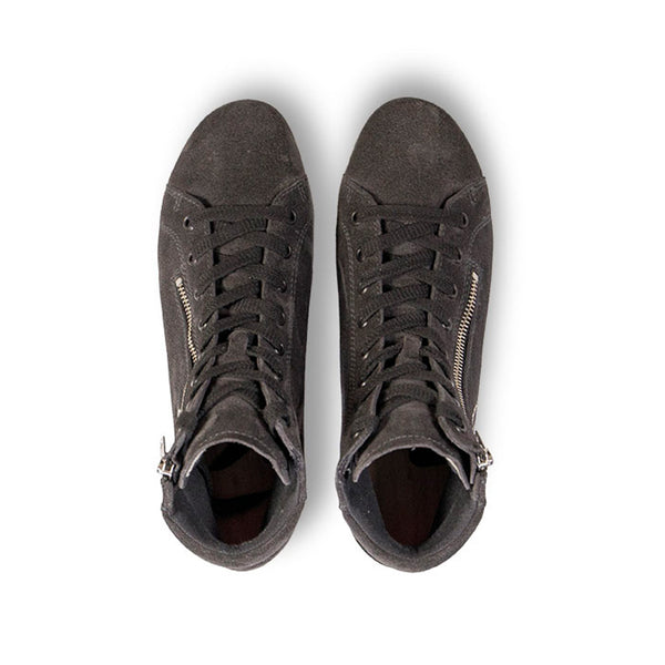 [Graphit] Roxy Damen Clog Sneaker von woody Schuhe. Clogs Damen roxy, clog sneakers für damen mit hohem schaft und biegsamer nachhaltiger holzsohle, farbe: titan, holzclogs woody, woody schuhe, woody shoes, handgemachte holzschuhe aus österreich, kärnten