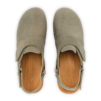cornelia, farbe: weiss_clogs damen, arbeitsschuh mit biegsamer nachhaltiger weidenholzsohle, holzclogs woody, woody schuhe, woody shoes, handgemachte holzschuhe aus österreich, kärnten