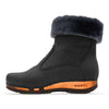 elke, clog stiefel damen mit biegsamer nachhaltiger holzsohle, lammfellfutter und kragen, farbe: nero, holzclogs woody, woody schuhe, woody shoes, handgemachte holzschuhe aus österreich, kärnten