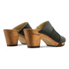 ella clog pantolette mit absatz von woody holzschuhe, farbe: schwarz-nero