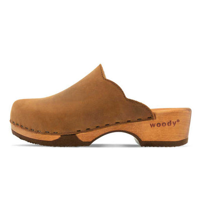 [Tabacco] emma, farbe: tabacco alias braun_clogs damen mit biegsamer nachhaltiger weidenholzsohle, holzclogs woody, woody schuhe, woody shoes, handgemachte holzschuhe aus österreich, kärnten