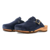 [Navy] erika, farbe: sand alias warm gray_clogs damen mit biegsamer nachhaltiger weidenholzsohle, holzclogs woody, woody schuhe, woody shoes, handgemachte holzschuhe aus österreich, traktor