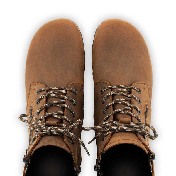 [Tabacco] Fabio Herren Clog - Boots / Stiefel mit biegsamer, nachhaltiger Holzsohle. Farbe: tabacco (braun). Holzclogs Woody Schuhe, Woody Shoes, handgemachte Holzschuhe aus Österreich, Kärnten