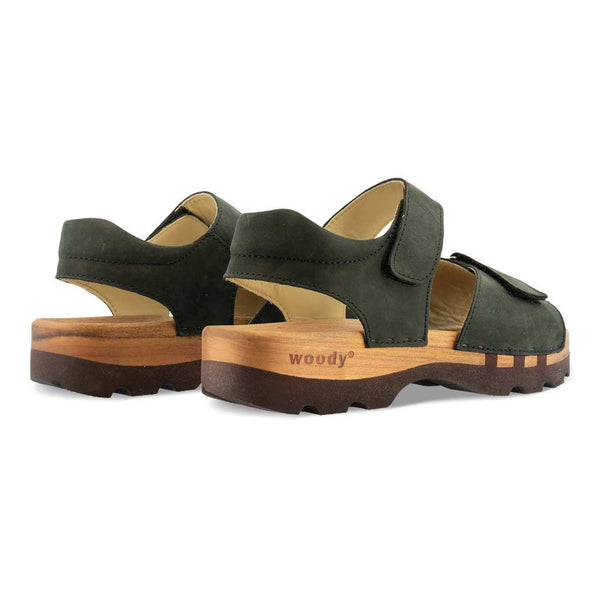 [Nero] Felix Herren Clog Sandale, farbe: nero alias schwarz-sandalen-clogs-herren, mit biegsamer nachhaltiger weidenholzsohle, holzclogs woody, woody schuhe, woody shoes, handgemachte holzschuhe aus österreich, kärnten
