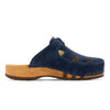 [Navy] Freddy Herren Clog mit biegsamer nachhaltiger Holzsohle, farbe: bleir (grau), holzclogs woody, woody schuhe, woody shoes, handgemachte holzschuhe aus österreich, kärnten