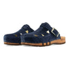 [Navy] Freddy Herren Clog mit biegsamer nachhaltiger Holzsohle, farbe: bleir (grau), holzclogs woody, woody schuhe, woody shoes, handgemachte holzschuhe aus österreich, kärnten