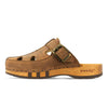 freddy, clogs herren mit biegsamer nachhaltiger Holzsohle, farbe: tabacco-braun, holzclogs woody, woody schuhe, woody shoes, handgemachte holzschuhe aus österreich, kärnten