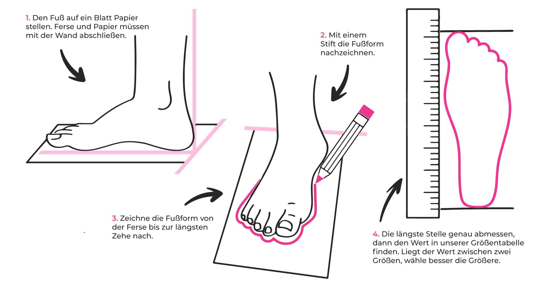 woody schuhe richtige groesse -groessentabell - size chart