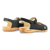 gloria, sandlen clogs damen mit biegsamer nachhaltiger holzsohle, farbe: nero-schwarz, holzclogs woody, woody schuhe, woody shoes, handgemachte holzschuhe aus österreich, kärnten