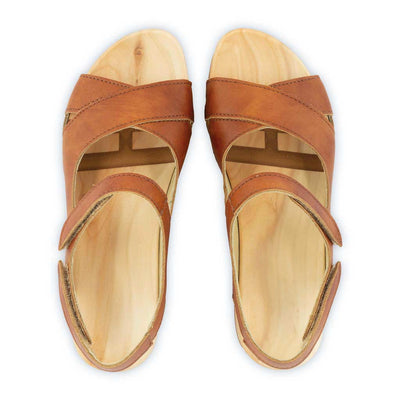 gloria, sandlen clogs damen mit biegsamer nachhaltiger holzsohle, farbe: safor, holzclogs woody, woody schuhe, woody shoes, handgemachte holzschuhe aus österreich, kärnten