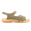 gloria, sandlen clogs damen mit biegsamer nachhaltiger holzsohle, farbe: sand-warm_grey, holzclogs woody, woody schuhe, woody shoes, handgemachte holzschuhe aus österreich, kärnten