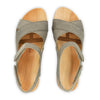 gloria, sandlen clogs damen mit biegsamer nachhaltiger holzsohle, farbe: sand-warm_grey, holzclogs woody, woody schuhe, woody shoes, handgemachte holzschuhe aus österreich, kärnten