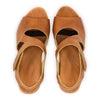 hannah, sandletten clogs damen mit biegsamer nachhaltiger holzsohle, holzclogs woody, woody schuhe, woody shoes, handgemachte holzschuhe aus österreich, kärnten, farbe: safor (braun)