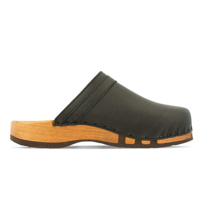 harry, clogs herren mit biegsamer nachhaltiger holzsohle, farbe: schwarz, holzclogs woody, woody schuhe, woody shoes, handgemachte holzschuhe aus österreich, kärnten