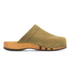 harry, clogs herren mit biegsamer nachhaltiger holzsohle, farbe: olivia (olivgrün), holzclogs woody, woody schuhe, woody shoes, handgemachte holzschuhe aus österreich, kärnten