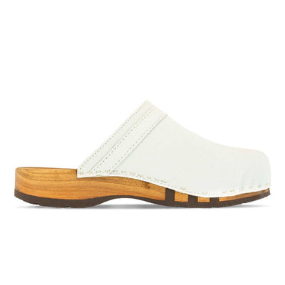 harry, clogs herren mit biegsamer nachhaltiger holzsohle, farbe: weiss, holzclogs woody, woody schuhe, woody shoes, handgemachte holzschuhe aus österreich, kärnten