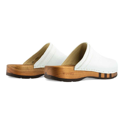 harry, clogs herren mit biegsamer nachhaltiger holzsohle, farbe: weiss, holzclogs woody, woody schuhe, woody shoes, handgemachte holzschuhe aus österreich, kärnten