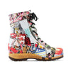 Heike, clog lammfell gefütterter clog stiefel damen mit biegsamer nachhaltiger holzsohle, farbe: kaiser franz joseph (multicolor), holzclogs woody, woody schuhe, woody shoes, handgemachte holzschuhe aus österreich, kärnten