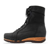 Heike, clog lammfell gefütterter clog stiefel damen mit biegsamer nachhaltiger holzsohle, farbe: nero  (schwarz), holzclogs woody, woody schuhe, woody shoes, handgemachte holzschuhe aus österreich, kärnten