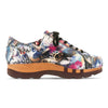 [Sex & Rock'n'Roll] jack, clog sneakers für herren mit biegsamer nachhaltiger holzsohle, farbe: weiss (multicolor-print urban style), holzclogs woody, woody schuhe, woody shoes, handgemachte holzschuhe aus österreich, kärnten